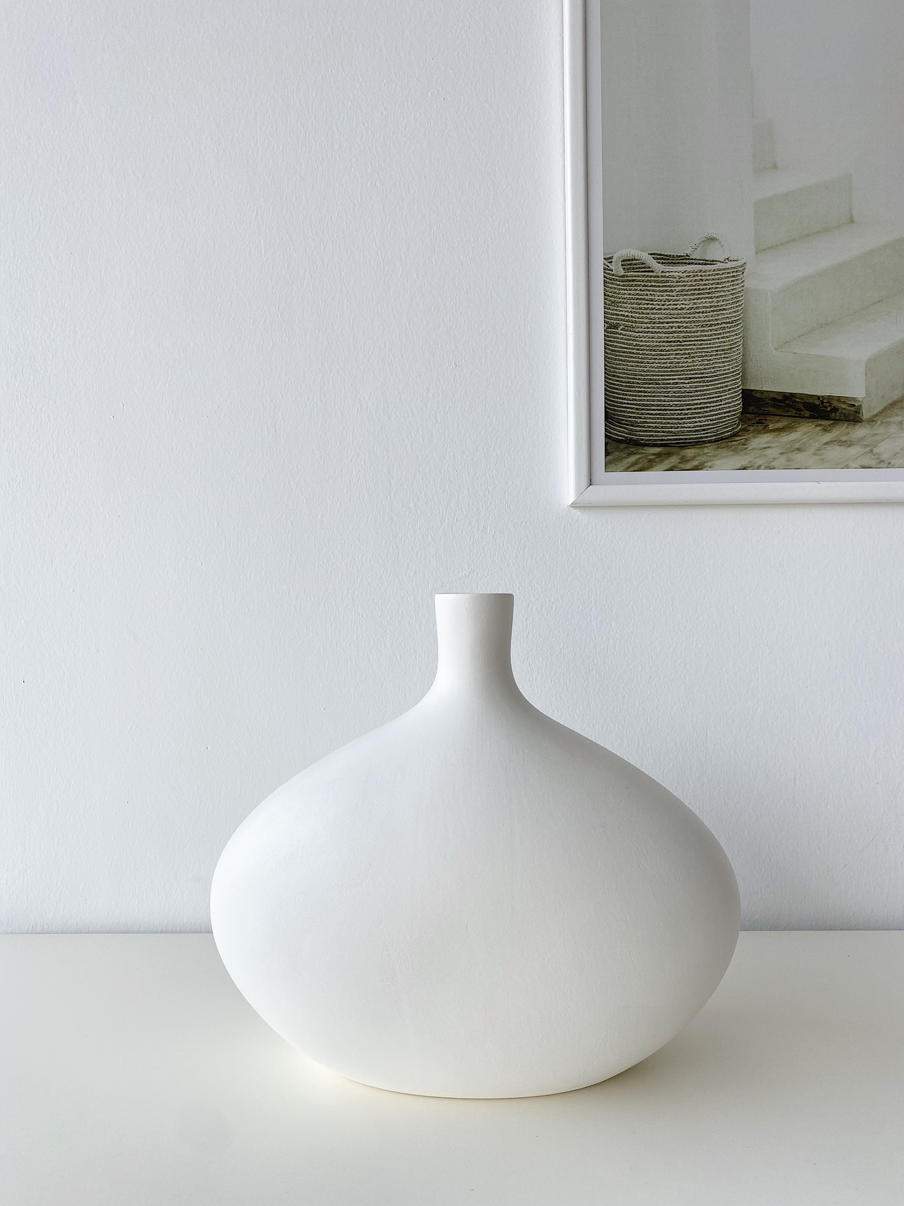 Platy Ceramic Vase Large White